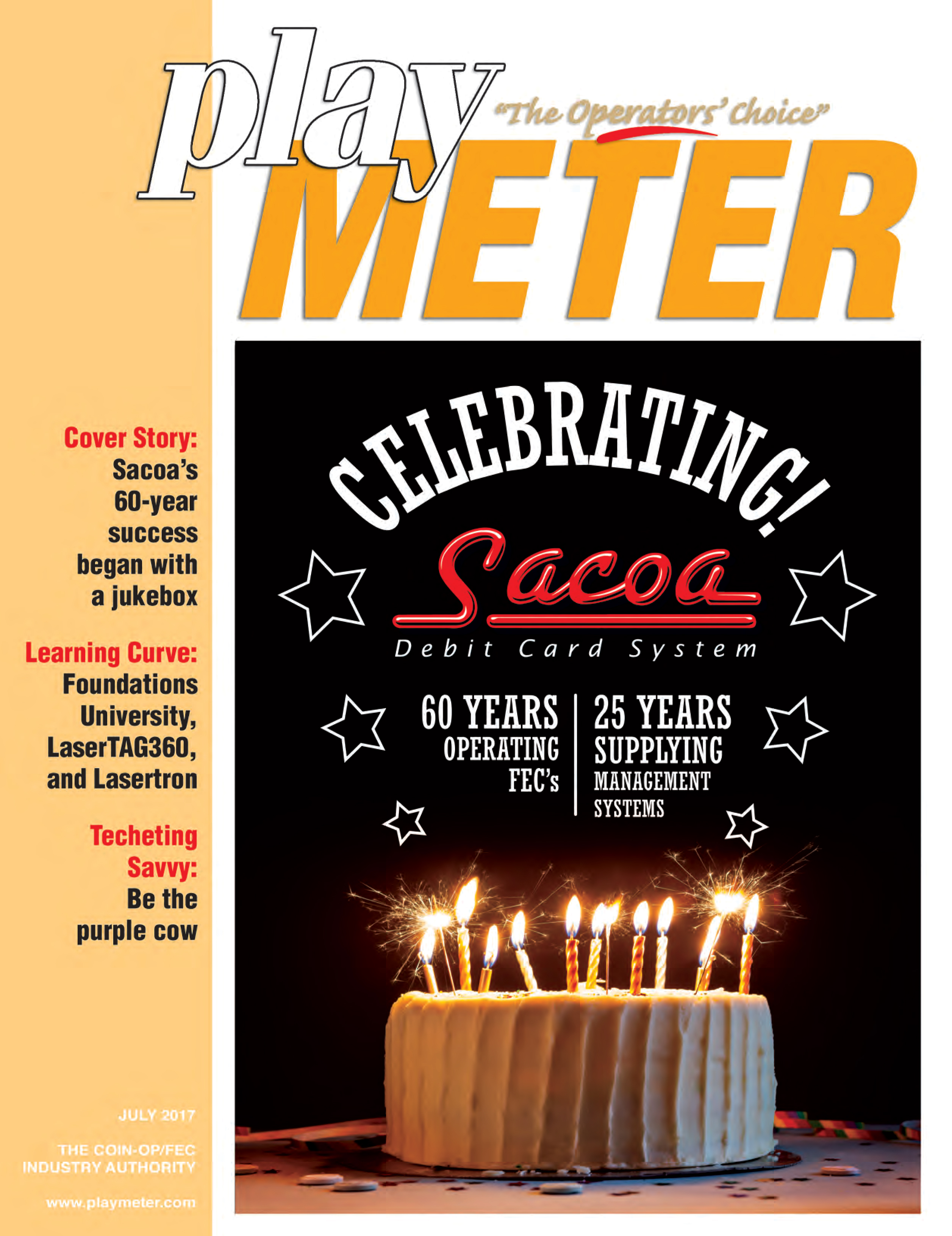PlayMeter July 2017 Sacoa 65 + 25 Anniversary